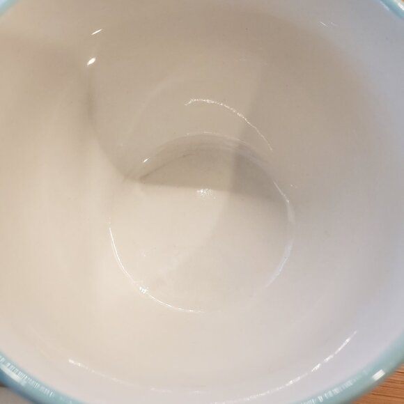 Rialto Genuine Stoneware 2 pink and blue coffee tea mugs with saucers - Picture 5 of 8